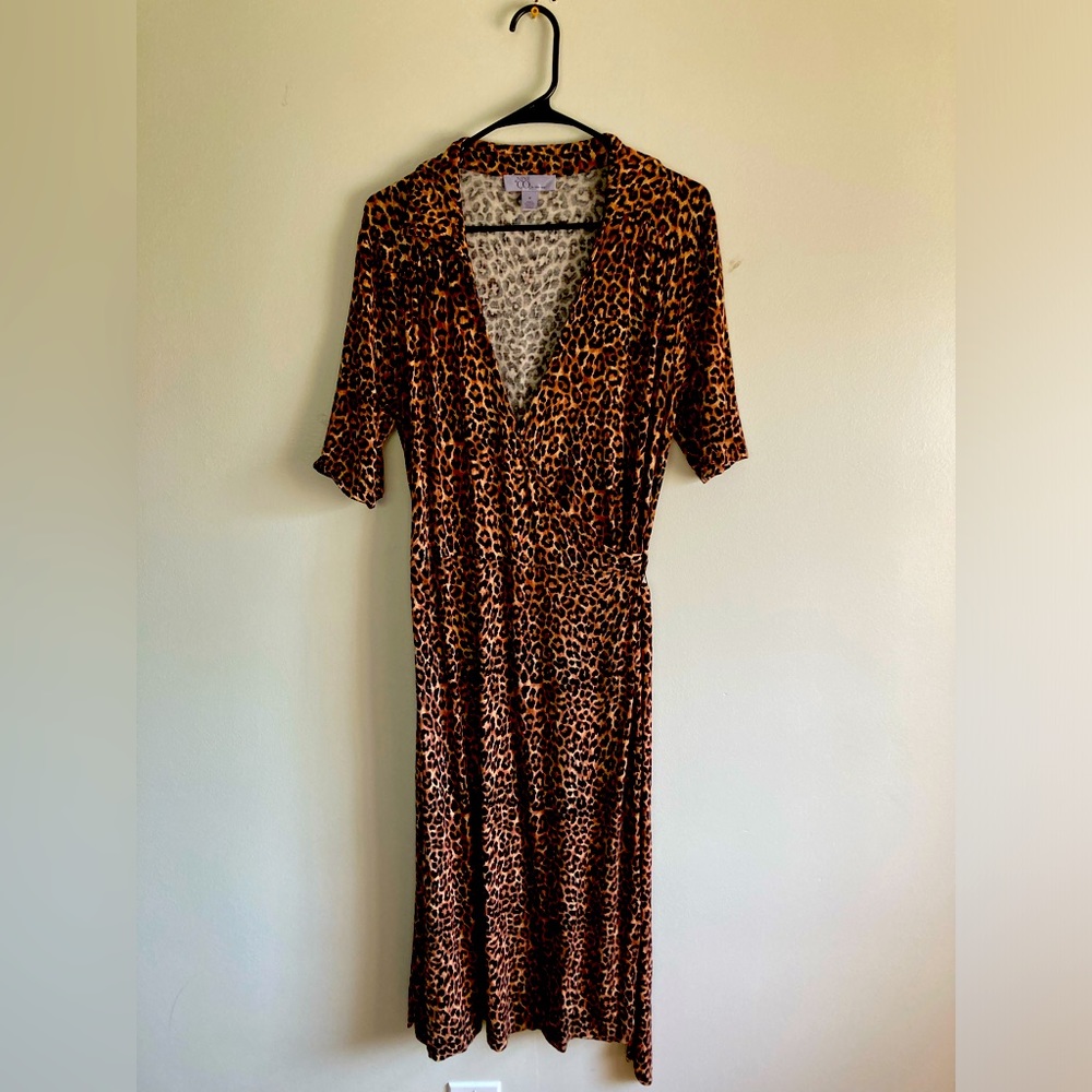Nine & Co. By Nine West Leopard Print Wrap Dress NWOT